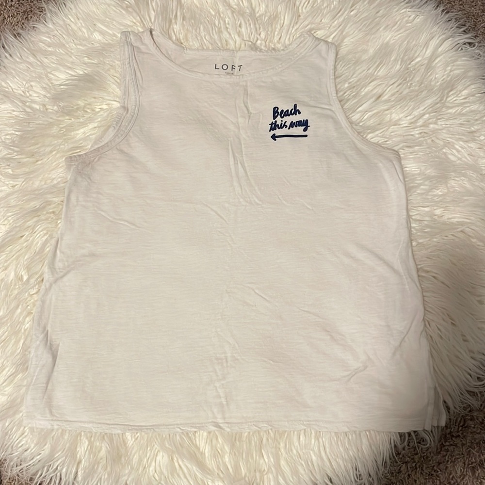 White Graphic Tank